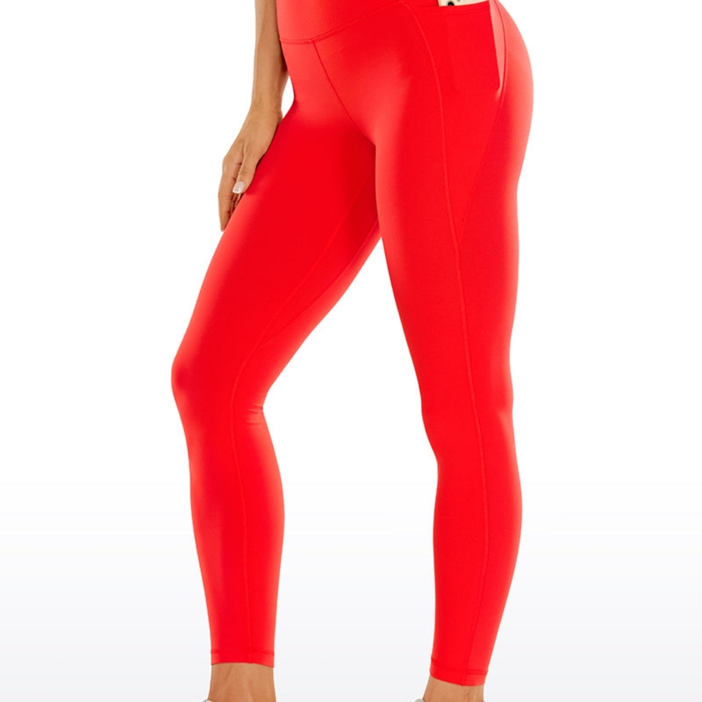 CRZ YOGA Butterluxe Pockets Leggings Red Leggings Size S 4/6
